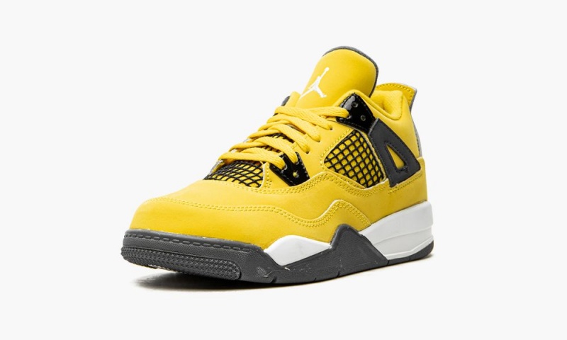 Nike Air Jordan 4 Retro PS 'Lightning' Lasten Kengät Keltainen Tummansininen Harmaat | 159UNPMFZ