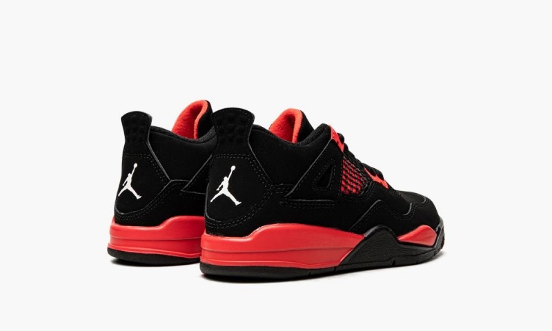 Nike Air Jordan 4 Retro PS 'Red Thunder' Lasten Kengät Mustat Valkoinen Punainen | 054NGLIWT