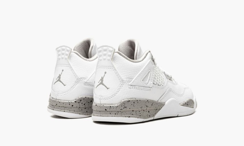 Nike Air Jordan 4 Retro PS 'White Oreo' Lasten Kengät Valkoinen Harmaat Mustat Punainen | 183MTPXKV