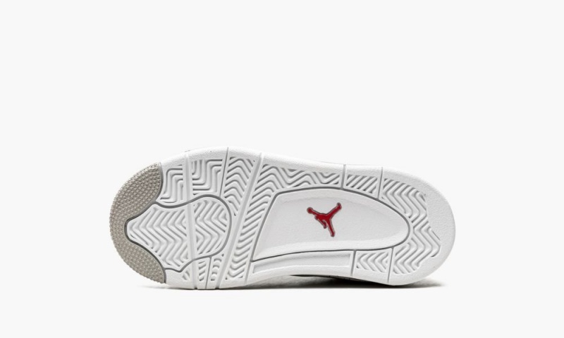 Nike Air Jordan 4 Retro PS 'White Oreo' Lasten Kengät Valkoinen Harmaat Mustat Punainen | 183MTPXKV