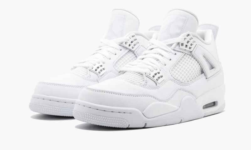 Nike Air Jordan 4 Retro 'Pure Money' Miesten Kengät Valkoinen Metal Hopea | 630SFPOYD