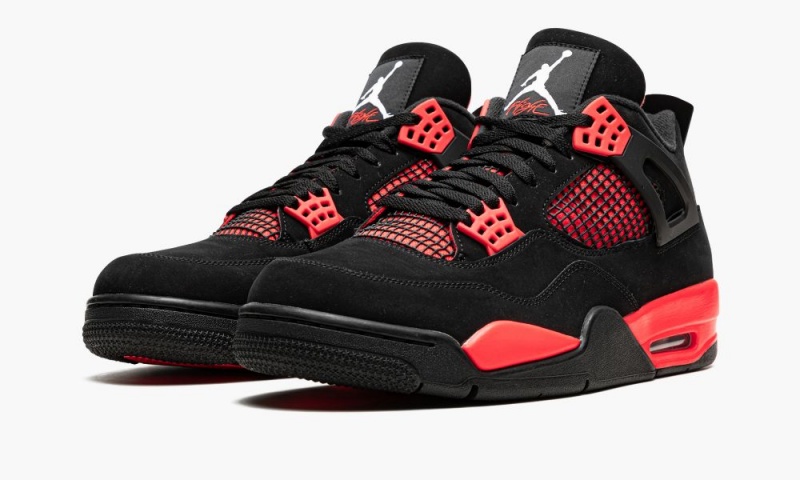 Nike Air Jordan 4 Retro 'Red Thunder' Miesten Kengät Mustat Valkoinen Punainen | 283VURCYL