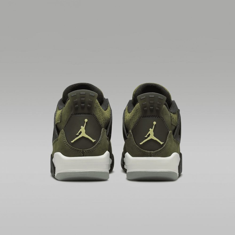 Nike Air Jordan 4 Retro SE Craft Lasten Kengät Oliivinvihreä Khaki Mustat Vaaleankeltainen | 890EUXMVK