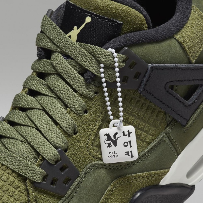 Nike Air Jordan 4 Retro SE Craft Lasten Kengät Oliivinvihreä Khaki Mustat Vaaleankeltainen | 890EUXMVK