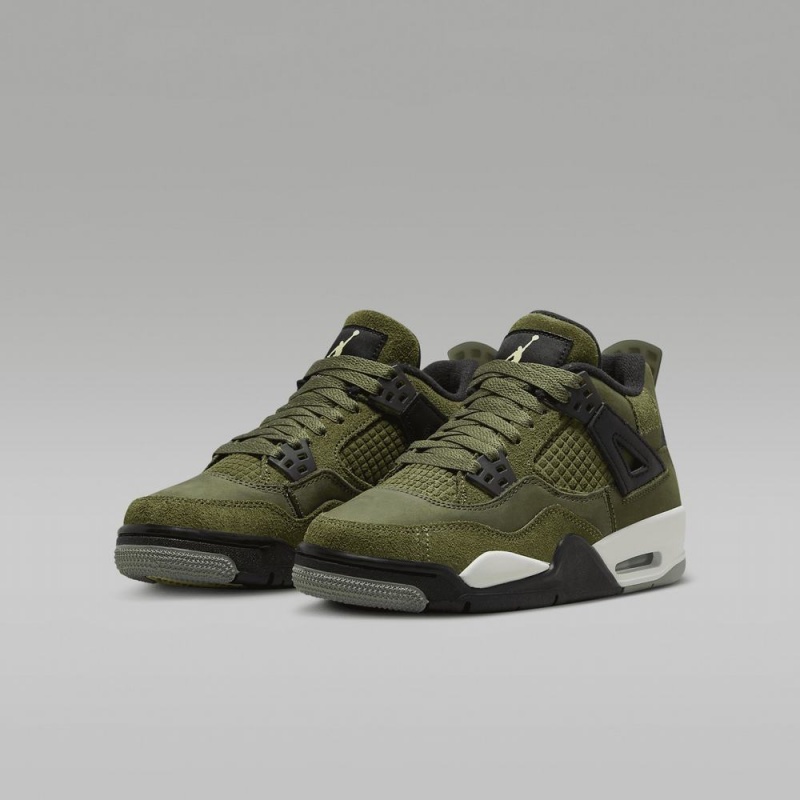 Nike Air Jordan 4 Retro SE Craft Lasten Kengät Oliivinvihreä Khaki Mustat Vaaleankeltainen | 890EUXMVK