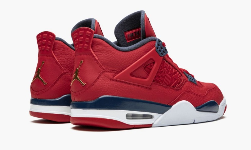 Nike Air Jordan 4 Retro SE 'FIBA' Miesten Kengät Punainen Obsidian Valkoinen Kultaiset | 942YZPAWU