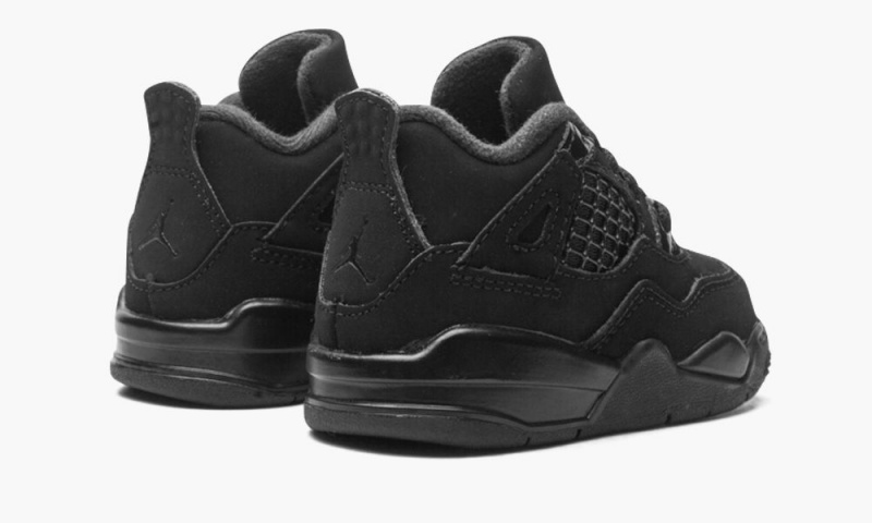 Nike Air Jordan 4 Retro (TD) 'BLACK CAT' Lasten Kengät Mustat Mustat Syvä Harmaat | 149XHNOAC