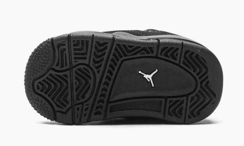 Nike Air Jordan 4 Retro (TD) 'BLACK CAT' Lasten Kengät Mustat Mustat Syvä Harmaat | 149XHNOAC