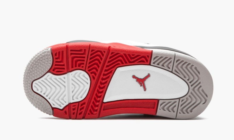 Nike Air Jordan 4 Retro (TD) 'Fire Red 2020' Lasten Kengät Valkoinen Punainen Mustat Harmaat | 971BRFAUW