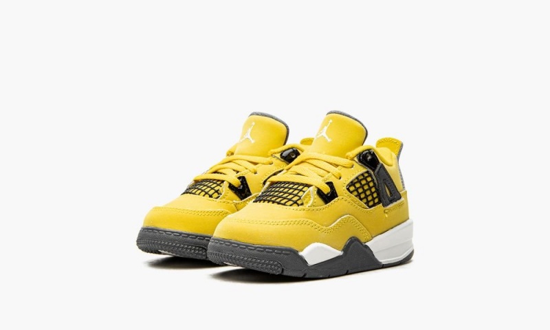 Nike Air Jordan 4 Retro TD 'Lightning 2021' Lasten Kengät Keltainen Tummansininen Harmaat | 793NLSXVF