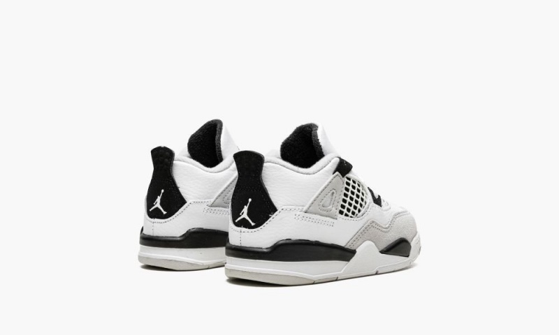 Nike Air Jordan 4 Retro TD 'Military Black' Lasten Kengät Valkoinen Mustat Harmaat | 530NIVGRC