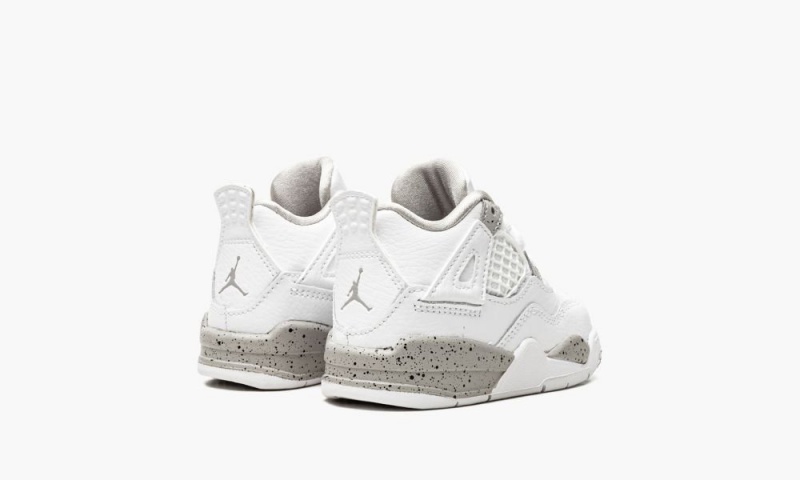 Nike Air Jordan 4 Retro TD 'White Oreo' Lasten Kengät Valkoinen Harmaat | 025JEYNWI
