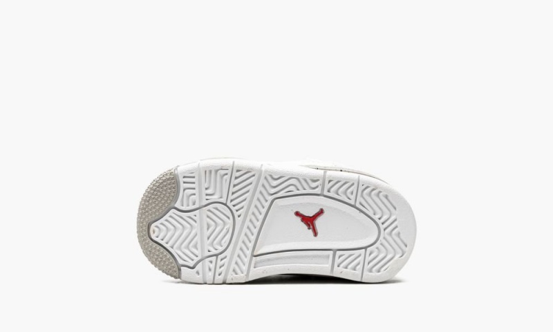 Nike Air Jordan 4 Retro TD 'White Oreo' Lasten Kengät Valkoinen Harmaat | 025JEYNWI