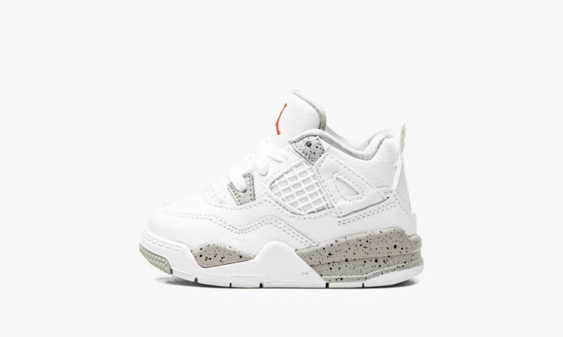 Nike Air Jordan 4 Retro TD \'White Oreo\' Lasten Kengät Valkoinen Harmaat | 025JEYNWI