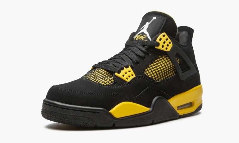 Nike Air Jordan 4 Retro 'Thunder' Miesten Kengät Mustat Valkoinen Keltainen | 573WDGHLP