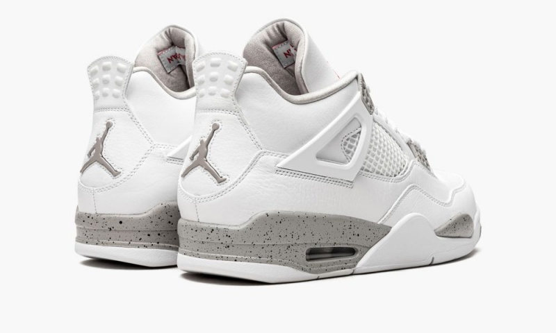 Nike Air Jordan 4 Retro 'White Oreo' Miesten Kengät Valkoinen Harmaat Mustat Punainen | 695GYSVJA