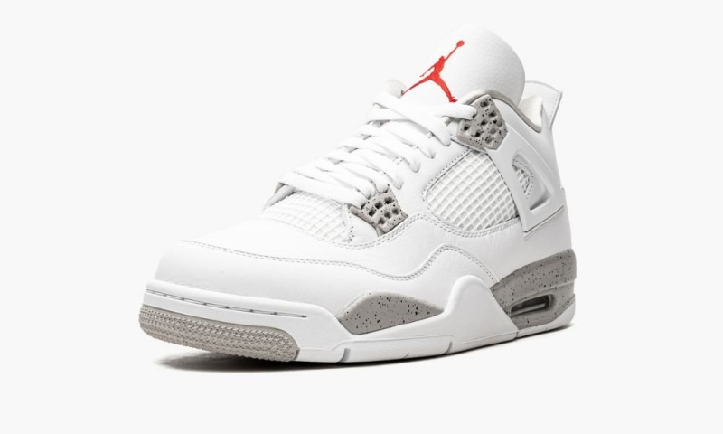 Nike Air Jordan 4 Retro 'White Oreo' Miesten Kengät Valkoinen Harmaat Mustat Punainen | 695GYSVJA