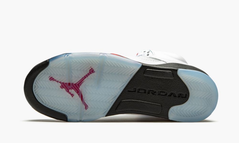 Nike Air Jordan 5 Retro GS 'Fire Red Silver Tongue' Lasten Kengät Punainen Valkoinen | 908UZGXEK