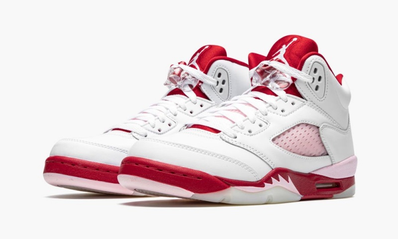 Nike Air Jordan 5 Retro GS 'Pink Foam' Lasten Kengät Valkoinen Pinkki Punainen | 498SRMELZ