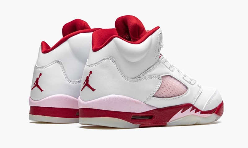 Nike Air Jordan 5 Retro GS 'Pink Foam' Lasten Kengät Valkoinen Pinkki Punainen | 498SRMELZ