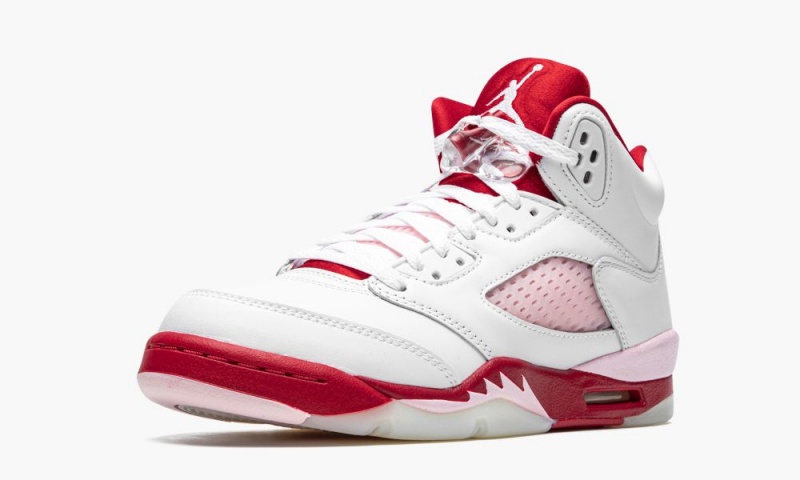Nike Air Jordan 5 Retro GS 'Pink Foam' Lasten Kengät Valkoinen Pinkki Punainen | 498SRMELZ