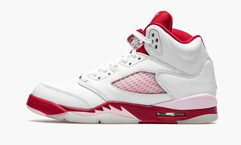 Nike Air Jordan 5 Retro GS \'Pink Foam\' Lasten Kengät Valkoinen Pinkki Punainen | 498SRMELZ