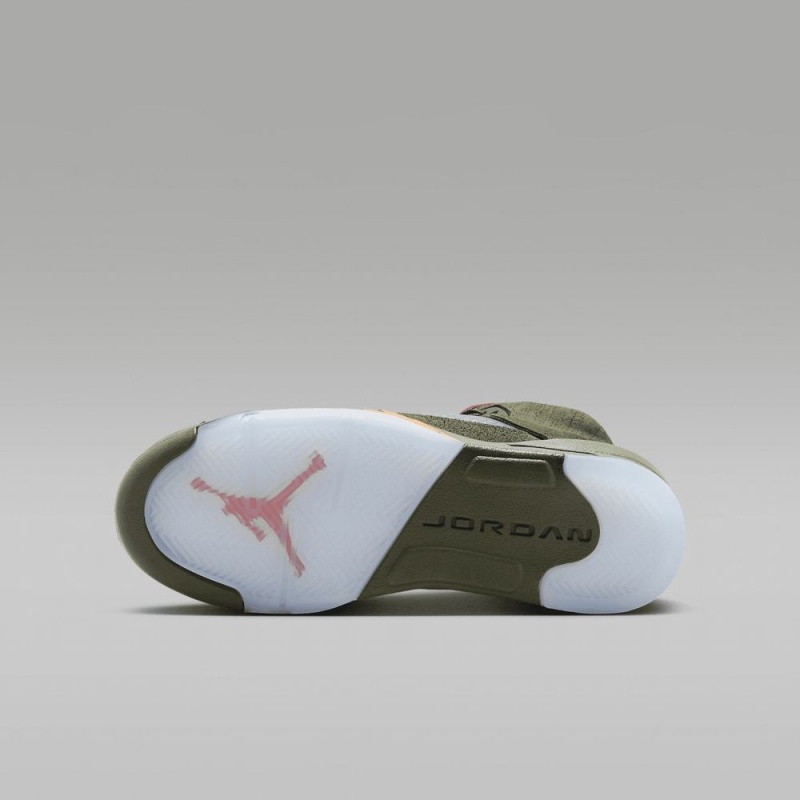 Nike Air Jordan 5 Retro Lasten Kengät Oliivinvihreä Oranssi | 397YJUQAR