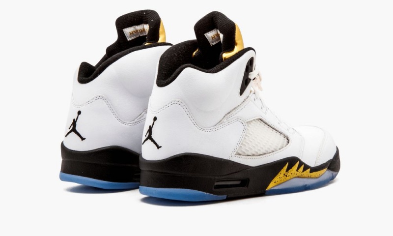 Nike Air Jordan 5 Retro 'Olympic Gold Medal' Miesten Kengät Valkoinen Mustat Kultaiset | 278CALPIB