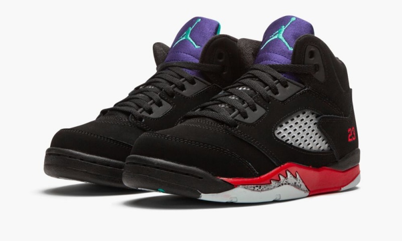 Nike Air Jordan 5 Retro PS 'Top 3' Lasten Kengät Mustat Punainen Violetit | 594FVBOAR