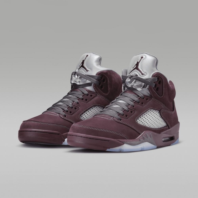 Nike Air Jordan 5 Retro SE Miesten Kengät Syvä Viininpunainen Metal Hopea Syvä Harmaat | 650ALPKMQ