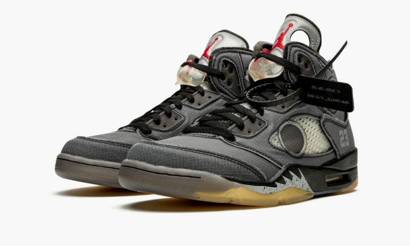 Nike Air Jordan 5 Retro SP 'Off-White' Miesten Kengät Mustat Punainen Vihreä | 986KSOIVB