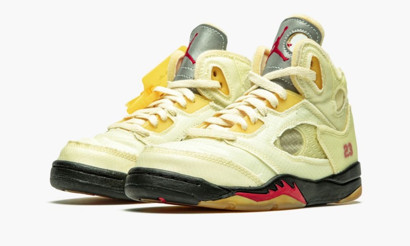 Nike Air Jordan 5 Retro SP PS 'Off-White - Sail' Lasten Kengät Punainen Mustat | 792JFHNMP