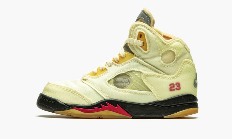 Nike Air Jordan 5 Retro SP PS \'Off-White - Sail\' Lasten Kengät Punainen Mustat | 792JFHNMP