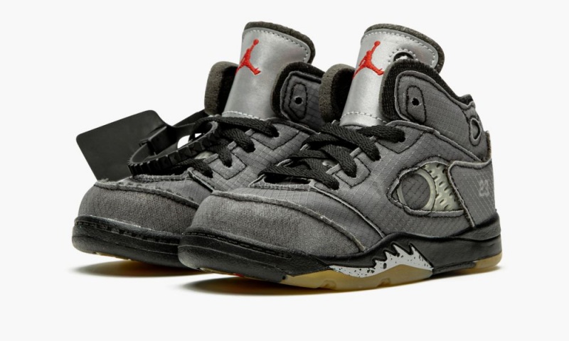 Nike Air Jordan 5 Retro SP TD 'Off-White' Lasten Kengät Mustat Punainen Harmaat | 805LDTXMV