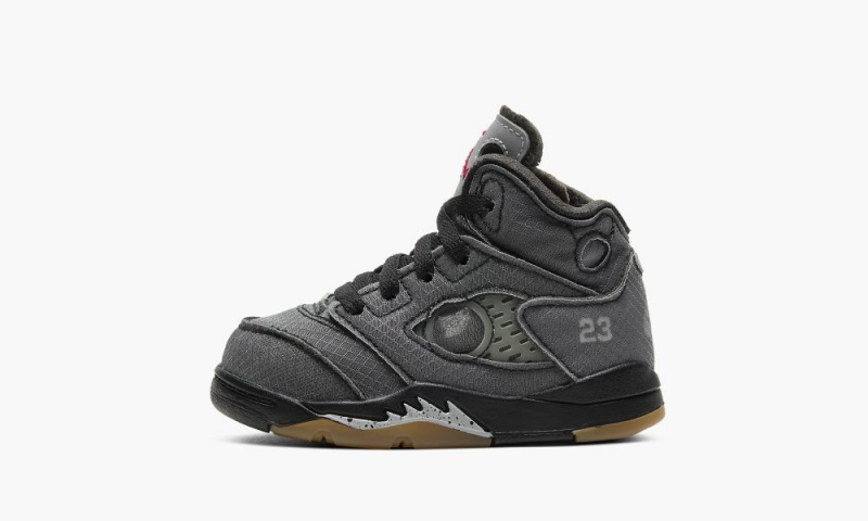 Nike Air Jordan 5 Retro SP TD \'Off-White\' Lasten Kengät Mustat Punainen Harmaat | 805LDTXMV