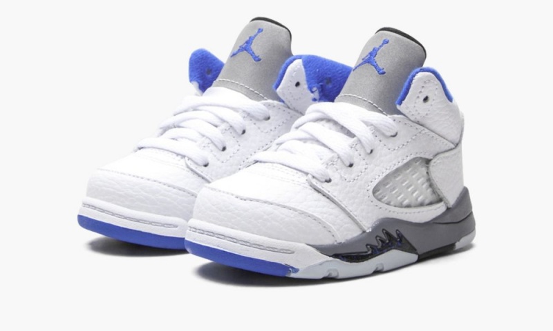 Nike Air Jordan 5 Retro TD 'Stealth 2.0' Lasten Kengät Valkoinen Kuninkaallinen Sininen | 725NJSVGI
