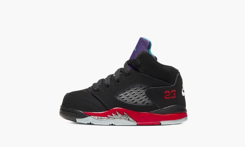 Nike Air Jordan 5 Retro TD 'Top 3' Lasten Kengät Mustat Punainen Violetit | 294TOCEDJ