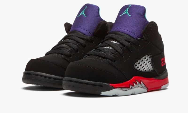 Nike Air Jordan 5 Retro TD 'Top 3' Lasten Kengät Mustat Punainen Violetit | 294TOCEDJ