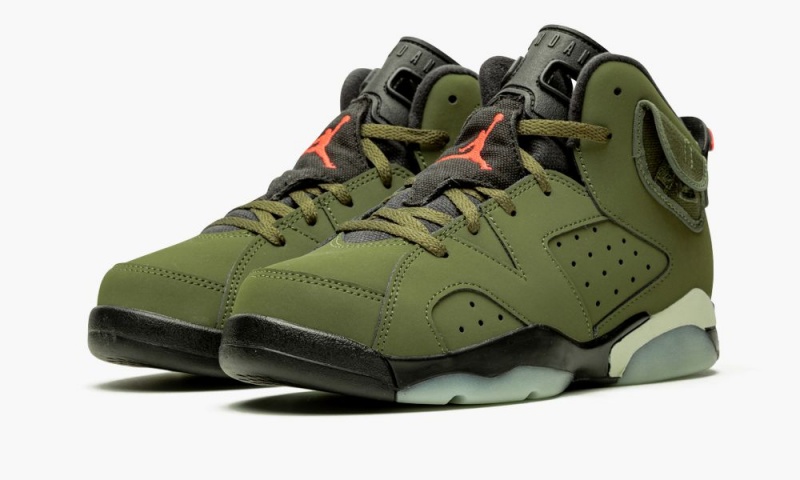 Nike Air Jordan 6 PS 'Cactus Jack - Travis Scott' Lasten Kengät Oliivinvihreä Mustat | 069NMPKCL