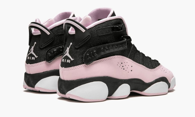 Nike Air Jordan 6 RINGS Lasten Kengät Mustat Pinkki Tummanharmaat | 937SFCZPQ