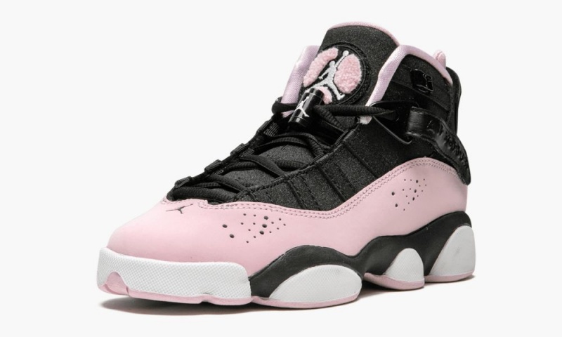Nike Air Jordan 6 RINGS Lasten Kengät Mustat Pinkki Tummanharmaat | 937SFCZPQ