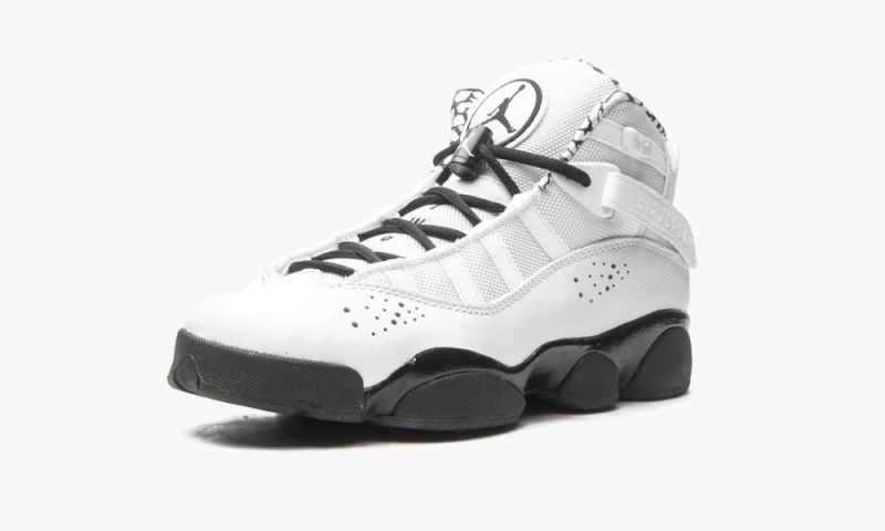 Nike Air Jordan 6 RINGS Lasten Kengät Valkoinen Mustat Metal Kultaiset | 785UABHLY