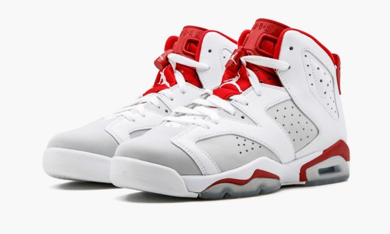 Nike Air Jordan 6 Retro BG 'Alternate' Lasten Kengät Valkoinen Punainen Platina | 415KCWZRF