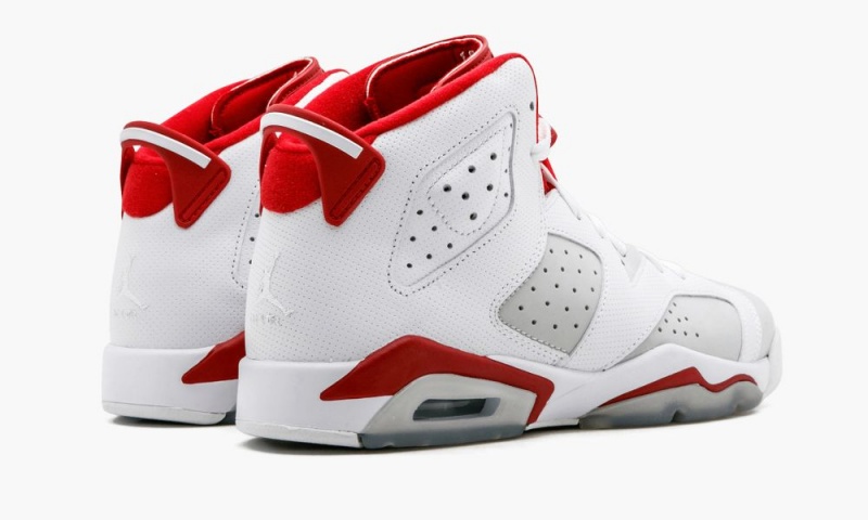 Nike Air Jordan 6 Retro BG 'Alternate' Lasten Kengät Valkoinen Punainen Platina | 415KCWZRF