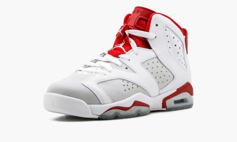 Nike Air Jordan 6 Retro BG 'Alternate' Lasten Kengät Valkoinen Punainen Platina | 415KCWZRF