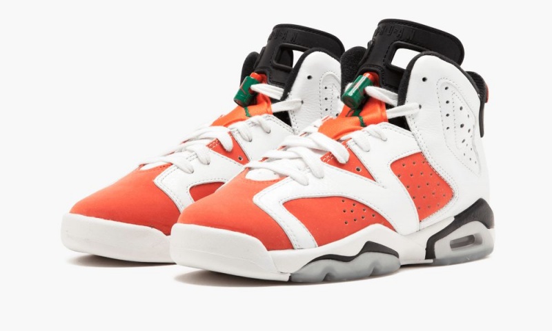 Nike Air Jordan 6 Retro BG 'Gatorade' Lasten Kengät Valkoinen Oranssi Mustat | 829STZLIG