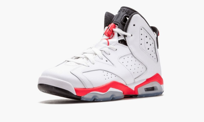 Nike Air Jordan 6 Retro BG 'Infrared' Lasten Kengät Valkoinen Mustat Punainen | 350AXNUTQ