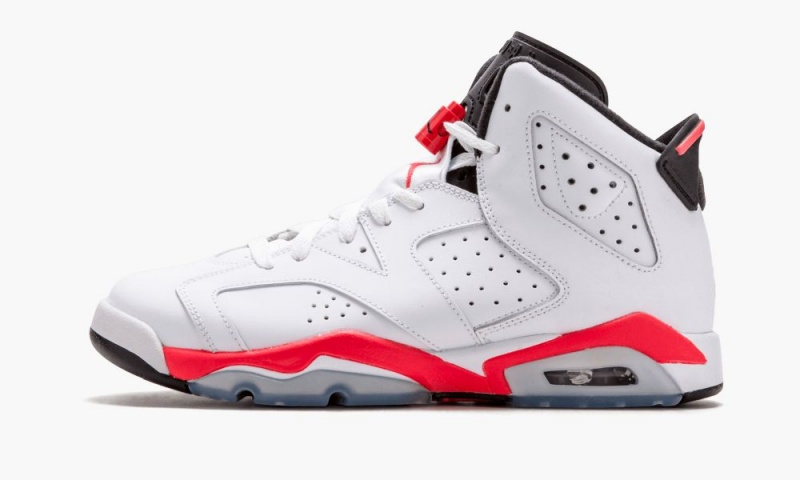Nike Air Jordan 6 Retro BG \'Infrared\' Lasten Kengät Valkoinen Mustat Punainen | 350AXNUTQ