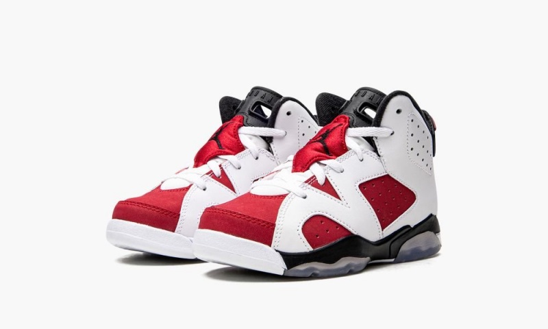 Nike Air Jordan 6 Retro BP 'Carmine' Lasten Kengät Valkoinen Mustat Punainen | 265WSLMCG