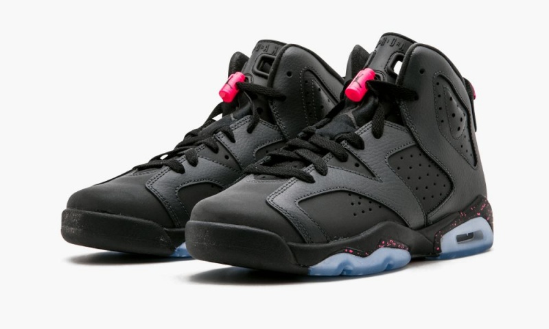 Nike Air Jordan 6 Retro GG 'Hyper Pink' Lasten Kengät Tummanharmaat Mustat Mustat | 510INKRXL